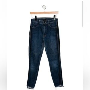 MOTHER Dark Blue Mid-Rise Skinny Leg Jeans